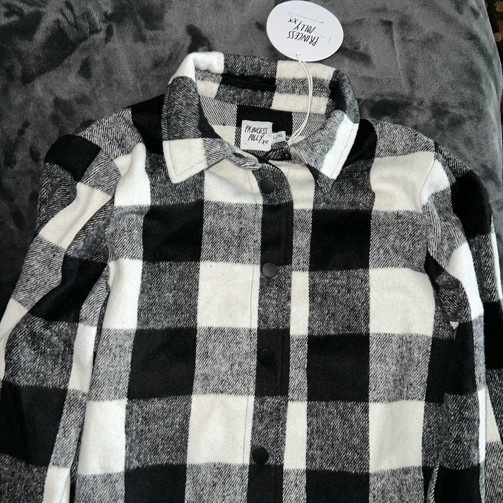 Princess Polly Analee Jacket in Black/White Size L/XL New with tag - Picture 8 of 10